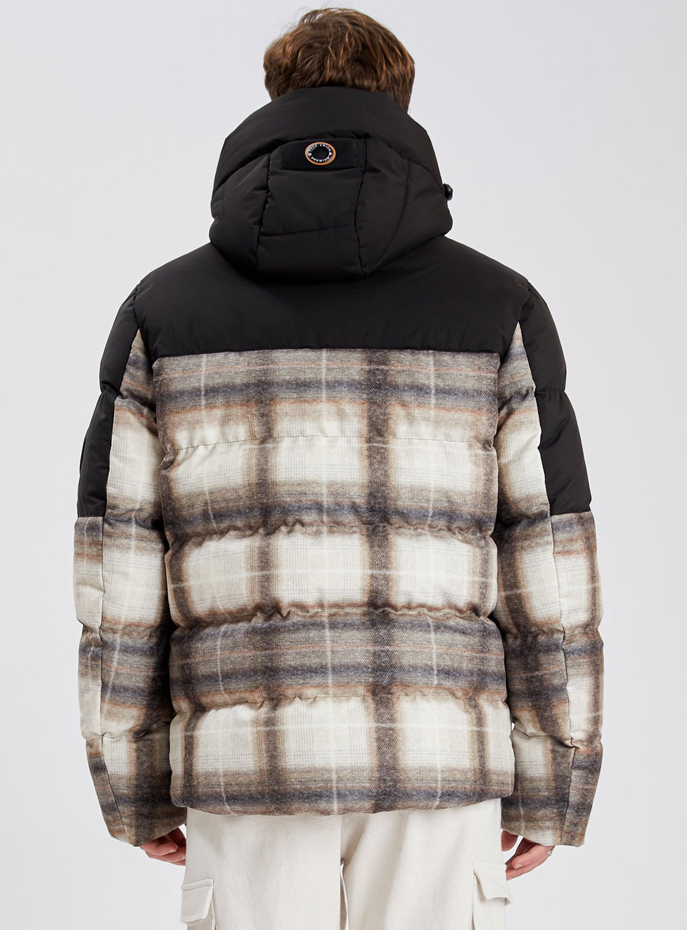 BELLECOTE| Cashmere-touch Plaid Printed Jacket || BELLECOTE | Veste à gros carreaux imprimés